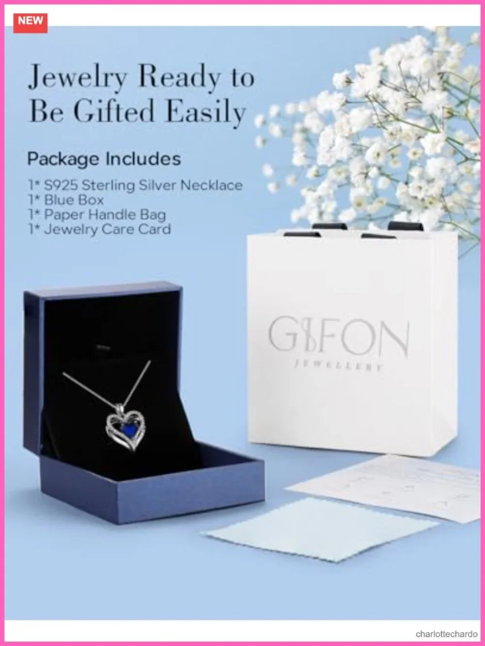 925 Sterling Silver Heart CZ Pendant Necklace for Women Anniversary Gift